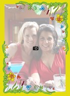 fotokaart geel groene omkader bloem cocktail